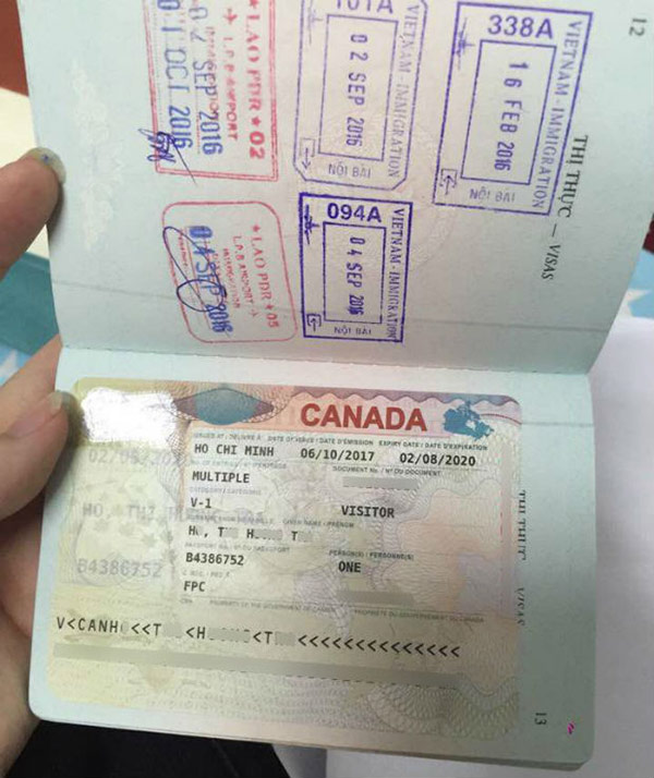 Xin cấp visa canada